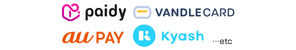 paidy VANDLE CARD au Pay Kyashなど